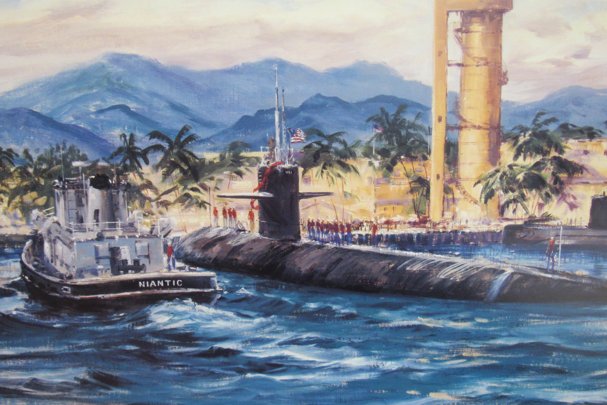 Sierra #10 – Pearl Harbor by John Charles Roach – WWII Naval Art Print – Glossy Heavy Card Stock - Image 2