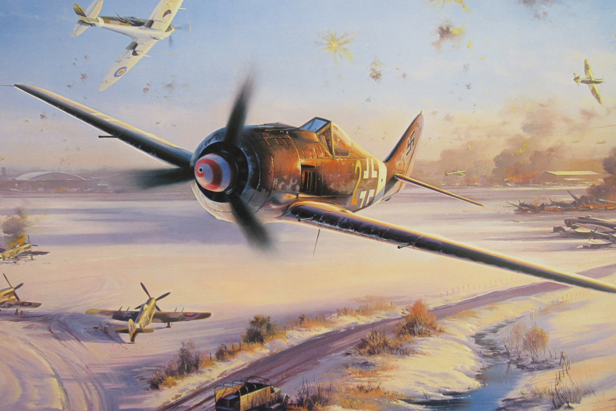 Operation Bodenplatte by Nicolas Trudgian – Signed Limited Edition #169/600 – WWII Air Battle Print 30×22 ¼ – Aviation Art - Image 4