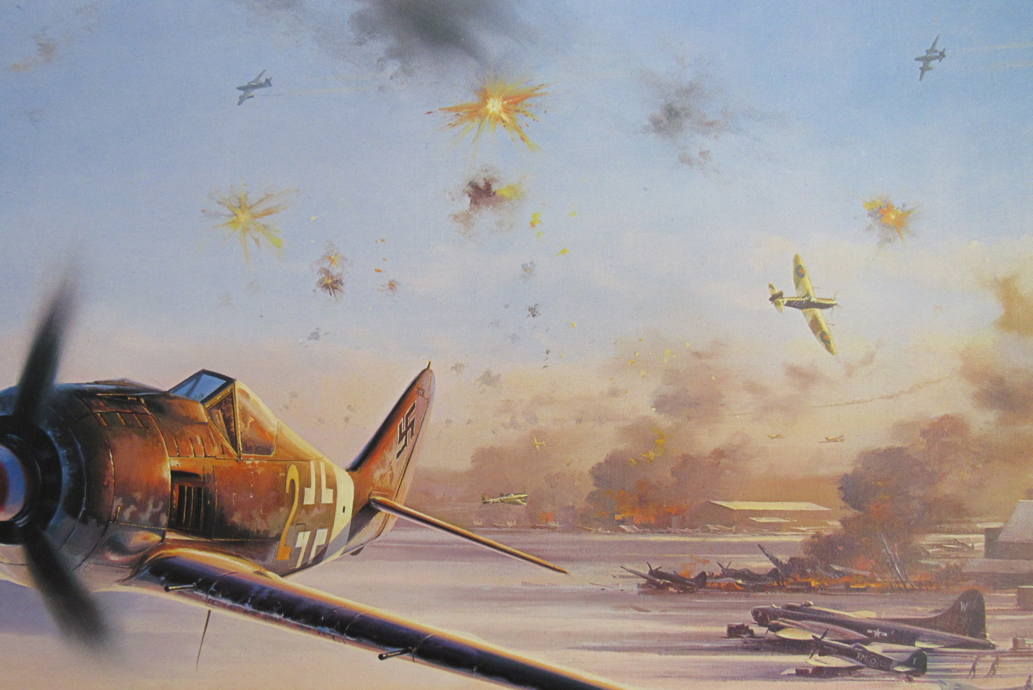 Operation Bodenplatte by Nicolas Trudgian – Signed Limited Edition #169/600 – WWII Air Battle Print 30×22 ¼ – Aviation Art - Image 5