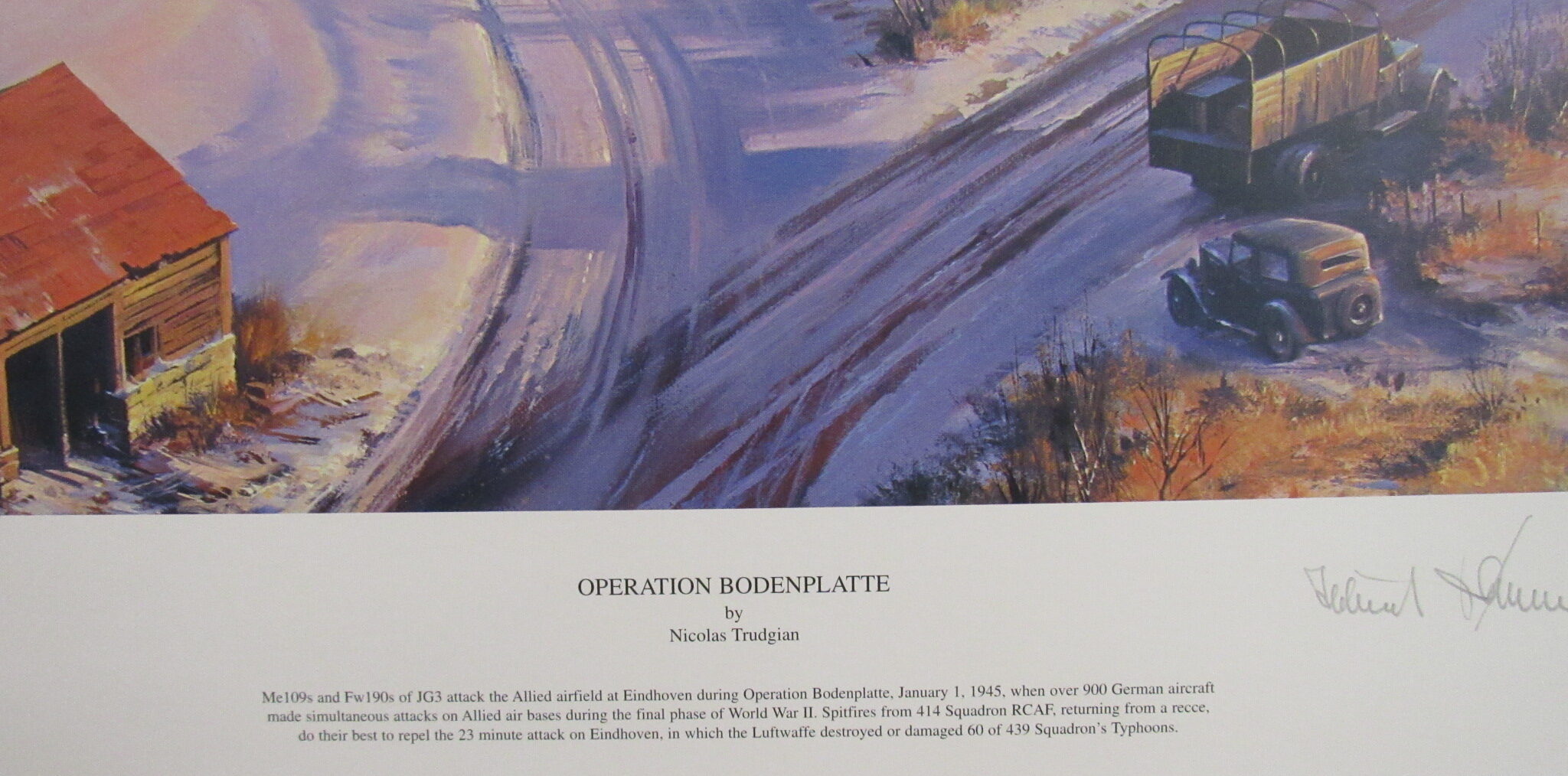 Operation Bodenplatte by Nicolas Trudgian – Signed Limited Edition #169/600 – WWII Air Battle Print 30×22 ¼ – Aviation Art - Image 3